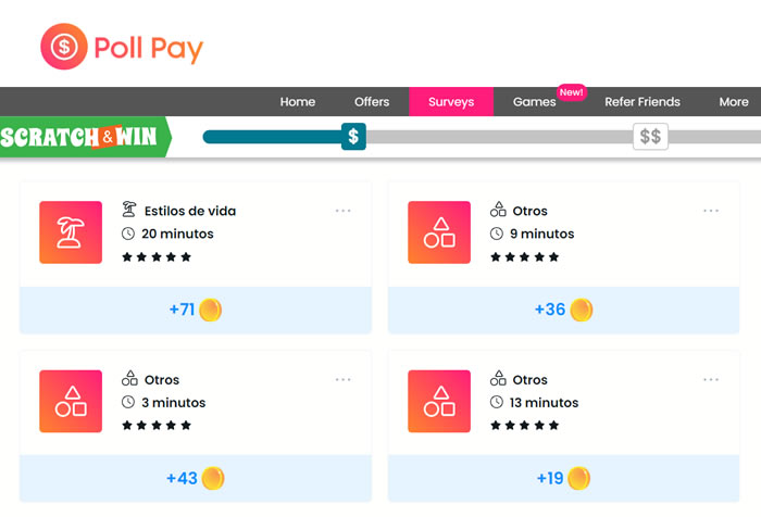 Encuestas en Poll Pay